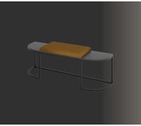 Tabouret Gris Élégant Chambre à coucher Meubles en bois Moderne Design Beau Luxe Nouveau
