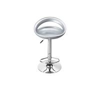Tabouret haut coque échancrée argenté - Lot de 2 - Gris