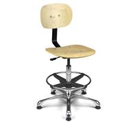 Tabouret haut de laboratoire LABO-H - hêtre | ACT'