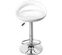 Tabouret haut Disco coque échancrée blanc