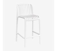 Tabouret haut empilable Wendell Blanc Gardenia ?65 cm