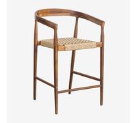 Tabouret haut en bois de teck Visby 65 cm bois de teck