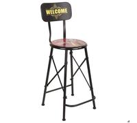 Tabouret haut en métal rouge 46x40x100h Rouge 379