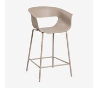 Tabouret haut en polypropylène et acier Alanys Moka Brown ¿65 cm
