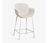 Tabouret haut en polypropylène et acier Lynette Blanc de Pierre ¿65 cm