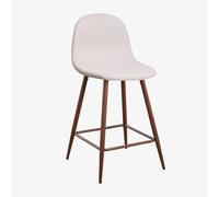 Tabouret haut Glamm Bois foncé ¿65 cm Beige Crème