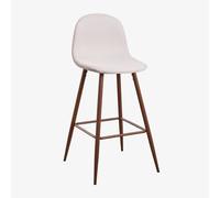 Tabouret haut Glamm Bois foncé ¿75 cm Beige Crème