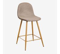 Tabouret haut Glamm Bois naturel ¿65 cm Gris Taupe