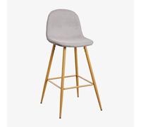 Tabouret haut Glamm Bois naturel ¿75 cm Gris Béton