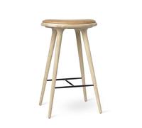 Tabouret Haut Mater, Tabouret de Bar, Chêne Traité Au Savon, 74 cm