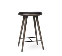 Tabouret haut Sirska gris Mater de chêne teinté - 5704794010447