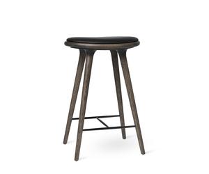 Tabouret haut Sirska gris Mater de chêne teinté - 5704794010447