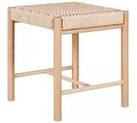 Tabouret Hauteur 46,5 cm en Peuplier avec Assise Tressée - MINDY - ALTOBUY Bois G