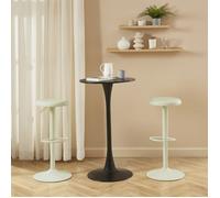 Tabouret HOLY métal vert amande mat