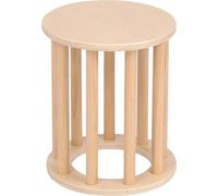 Tabouret Home Deluxe NALAN – couleur bois, contreplaqué de peuplier (33 x 33 x 10 cm) | Balançoire multifonctionnelle