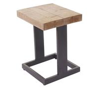Mendler Tabouret HWC-A15 - Repose-pieds en sapin massif rustique 48x36x32 cm