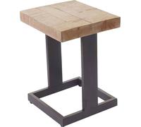 Tabouret HWC-A15, tabouret de pied tabouret en bois, sapin massif rustique MVG 48x36x32cm