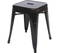 Tabouret HWC-A73, tabouret métallique, métal design industriel empilable ~ noir