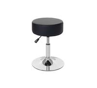 Mendler Tabouret HWC-C22, Hauteur réglable, Ø 35 cm - Similicuir Noir