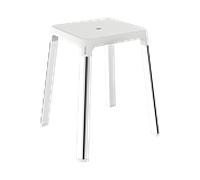 Keuco Axess - Tabouret de salle de bains, chrome/blanc 35082010051