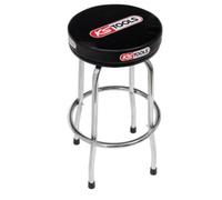 KS TOOLS 100137 - Tabouret - Mousse d'assise Confortable - Revêtement Lavable - Hauteur 75cm - Diamètre 37cm - Poids 5,20kg - Couleur Noir et Rouge