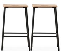 Tabouret Lot de 2 T. Abba noir