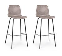 Tabouret Lot de 2 T. Kyra beige vintage (Bar)