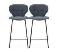 Tabouret Lot de 2 T. Maura gris foncé