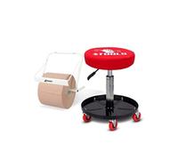 Tabouret Mécanicien BM TOOLS BMT-STOOL siège pivotant Hauteur réglable, roulettes / Supports OUTILS avec Distributeur de papier
