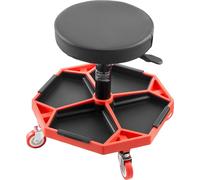Tabouret mécanique à roulettes Siège de garage réglable Charge maximale de 300 lb avec roulettes