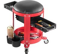 Tabouret mécanique roulant pour garage, capacité de charge de 300 lb, avec roulettes et espace de rangement