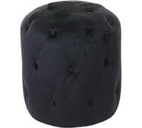 Tabouret HWC-D22, Pouf Ottomane, 42x39cm MVG- ~ velours noir