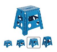 Tabouret multi-usages pliable - jusqu'à 150 kg - Gris ou Bleu - pour pêche/maison/maison/camping/fête/voyages, bleu, TB-032-A