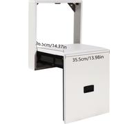 Tabouret mural, design peu encombrant, construction robuste, blanc pur