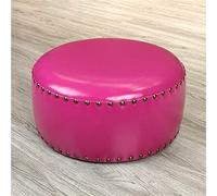 Tabouret ottoman avec housse en cuir synthétique, pouf polyvalent pour salon et chambre à coucher