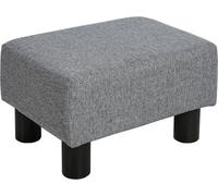 Tabouret Ottoman - Tabouret bas - Rectangulaire - Assise rembourrée - Revêtement tissu - Style moderne minimaliste - 40×30×24 cm - Gris clair
