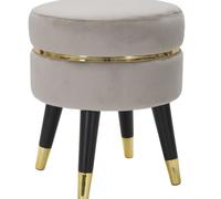 TABOURET PARIS GRIS/OR