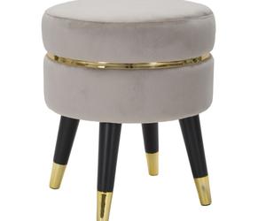 TABOURET PARIS GRIS/OR