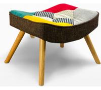 Tabouret Patchwork Tabouret de pied au design moderne Solum