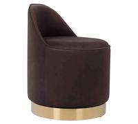 Paris Prix Tabouret pivotant Viktor en velours 68 cm marron