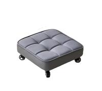 Tabouret pivotant réglable avec roulettes - Banc bas multifonction pour salon, chambre à coucher et bureau à domicile - Design gris foncé Slish pour t & Versatili