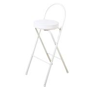 Tabouret pliable à dossier haut, siège rembourré compact avec dossier pour bar, bureau, cuisine, bureau