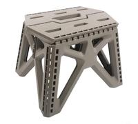 Tabouret pliable avec poignée ergonomique et cadre en plastique solide, fournit une assise stable et confortable pour le jardinage, le camping, le bureau et la cuisine (gris)