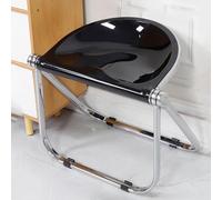 Tabouret pliable en acrylique, chaise ergonomique sans accoudoirs, empilable, pour balcon, bureau, petit espace
