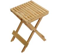 Tabouret Pliable en Bambou Maison, Marchepied Léger Khaki | Surface Lisse, Structure Stable, Usage Polyvalent, pour Pique-niques et Intérieur, Petit Format Pratique