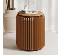 Tabouret pliable portable en nid d'abeille avec coussin en polyuréthane, forte capacité de charge, banc à chaussures polyvalent, table d'appoint ou table de chevet