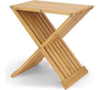 Tabouret pliable pour sauna et douche WILLOWYBE - Banc étanche en bambou, siège et chaise multifonctionnels pour salle de bain et hammam