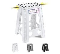 Tabouret pliant - Blanc - 46 cm - Tabouret de salle de bain - Tabouret marchepied