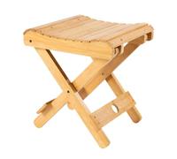 Tabouret Pliant en Bois Bambou pour Camping et Jardin, Garçon et Filles | Pliable et Portable, Fabrication Artisanale, Format Bas, Couleur Kaki, Usage Multi-emploi