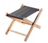 Tabouret pliant KADAX en bois de hêtre, 100 kg, noir, compact et portable
